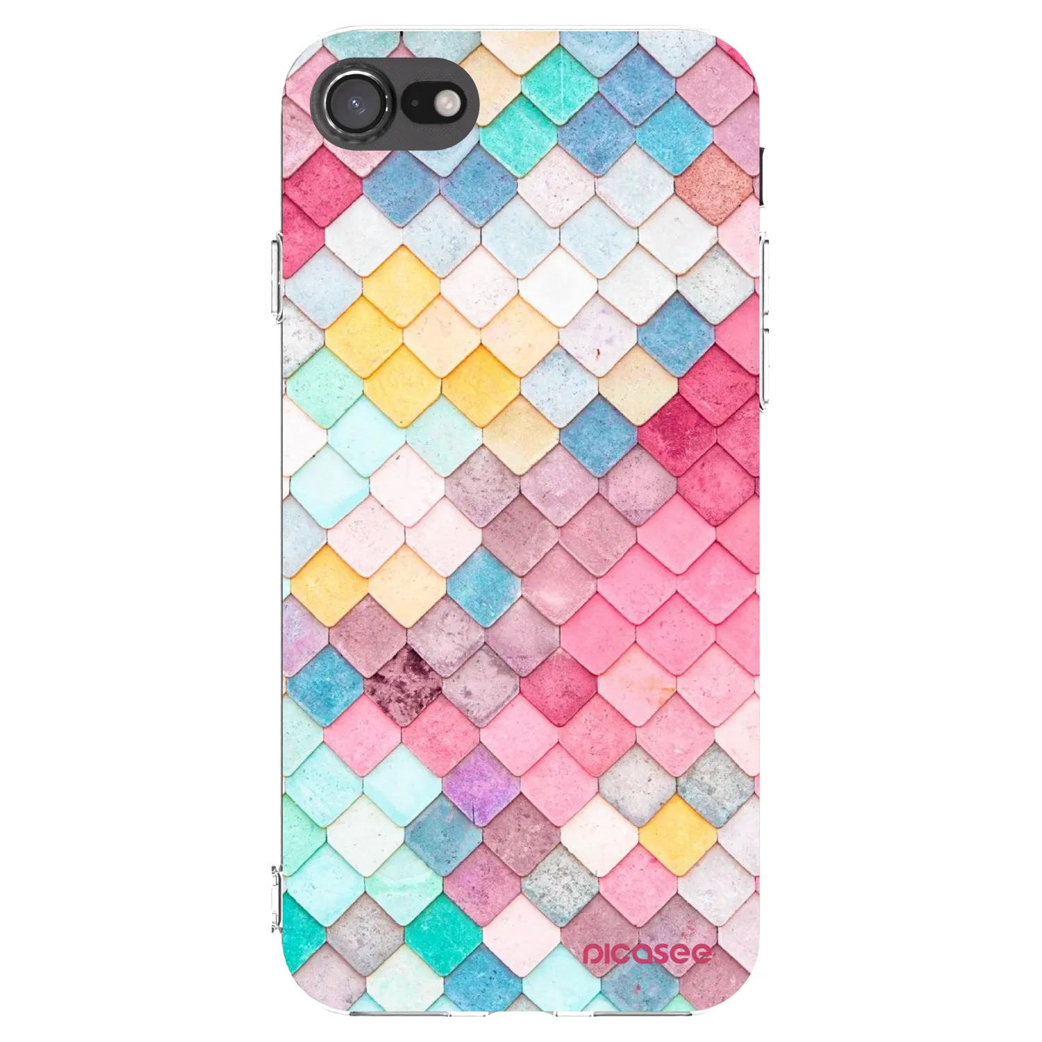 Picasee διαφανής θήκη σιλικόνης Apple iPhone SE 2020 - Colorful roof