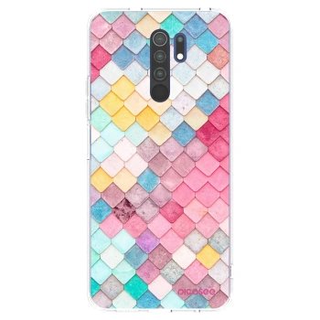 Picasee διαφανής θήκη σιλικόνης Xiaomi Redmi 9 - Colorful roof