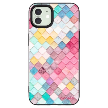 Picasee Μαύρη θήκη σιλικόνης για Apple iPhone 12 - Colorful roof