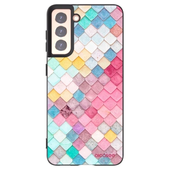Picasee Μαύρη θήκη σιλικόνης για Samsung Galaxy S21 5G G991B - Colorful roof