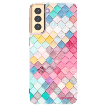 Picasee διαφανής θήκη σιλικόνης Samsung Galaxy S21+ 5G G996F - Colorful roof