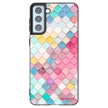 Picasee Μαύρη θήκη σιλικόνης για Samsung Galaxy S21+ 5G G996F - Colorful roof