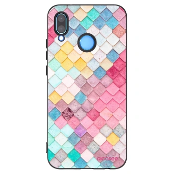 Picasee Μαύρη θήκη σιλικόνης για Huawei P20 Lite - Colorful roof