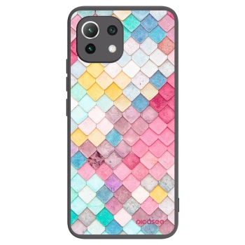 Picasee Μαύρη θήκη σιλικόνης για Xiaomi Mi 11 Lite - Colorful roof