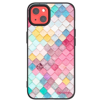 Picasee Μαύρη θήκη σιλικόνης για Apple iPhone 13 - Colorful roof