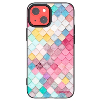 Picasee Μαύρη θήκη σιλικόνης για Apple iPhone 13 mini - Colorful roof