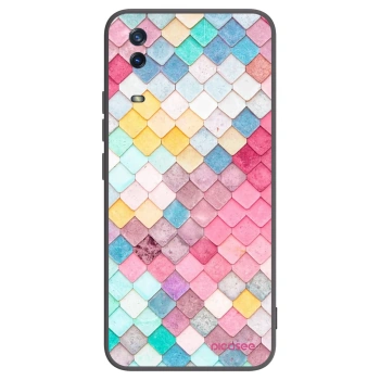 Picasee Μαύρη θήκη σιλικόνης για Vivo Y11s - Colorful roof
