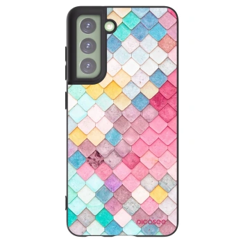 Picasee Μαύρη θήκη σιλικόνης για Samsung Galaxy S21 FE 5G - Colorful roof
