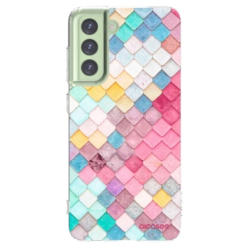 Picasee διαφανής θήκη σιλικόνης Samsung Galaxy S21 FE 5G - Colorful roof