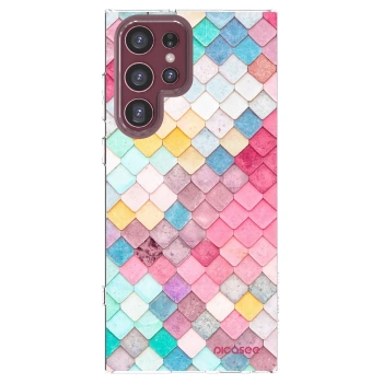 Picasee διαφανής θήκη σιλικόνης Samsung Galaxy S22 Ultra 5G - Colorful roof