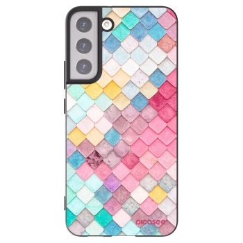 Picasee Μαύρη θήκη σιλικόνης για Samsung Galaxy S22+ 5G - Colorful roof