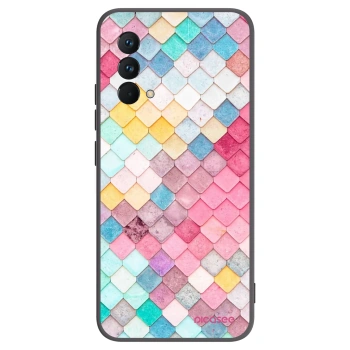 Picasee Μαύρη θήκη σιλικόνης για Realme GT Master Edition 5G - Colorful roof