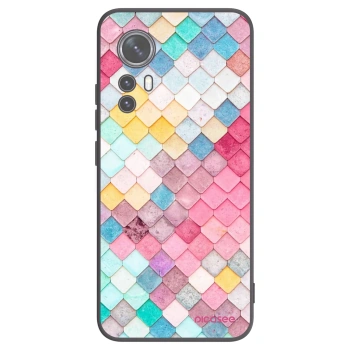 Picasee Μαύρη θήκη σιλικόνης για Xiaomi 12 - Colorful roof