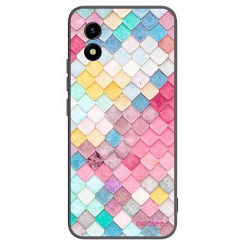 Picasee Μαύρη θήκη σιλικόνης για Vivo Y01 - Colorful roof