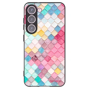 Picasee Μαύρη θήκη σιλικόνης για Samsung Galaxy S23 5G - Colorful roof