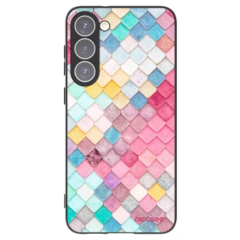 Picasee Μαύρη θήκη σιλικόνης για Samsung Galaxy S23+ 5G - Colorful roof