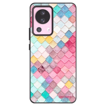 Picasee Μαύρη θήκη σιλικόνης για Xiaomi 13 Lite - Colorful roof