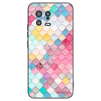 Picasee Μαύρη θήκη σιλικόνης για Xiaomi 13 - Colorful roof