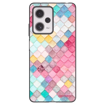 Picasee Μαύρη θήκη σιλικόνης για Xiaomi Redmi Note 12 Pro+ 5G - Colorful roof