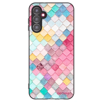 Picasee Μαύρη θήκη σιλικόνης για Samsung Galaxy A14 4G A145R - Colorful roof