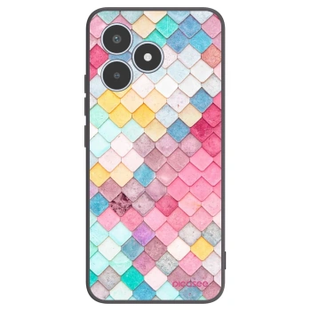 Picasee Μαύρη θήκη σιλικόνης για Realme C53 - Colorful roof