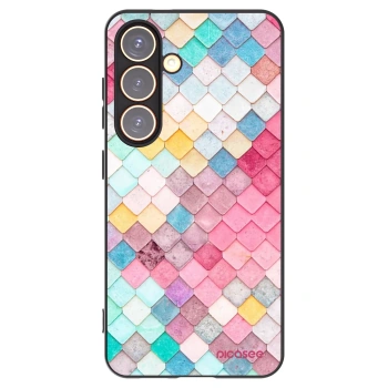 Picasee Μαύρη θήκη σιλικόνης για Samsung Galaxy S24 S921B 5G - Colorful roof