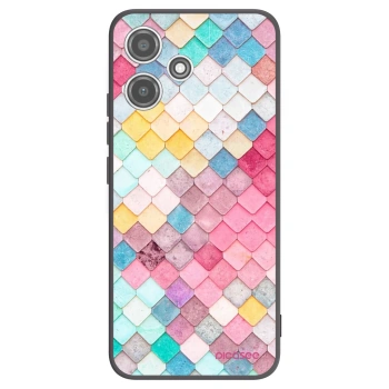Picasee Μαύρη θήκη σιλικόνης για Xiaomi Redmi 12 5G - Colorful roof