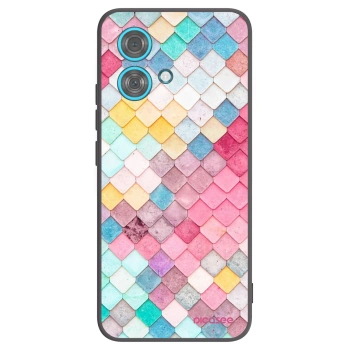 Picasee Μαύρη θήκη σιλικόνης για Motorola Edge 40 Neo - Colorful roof
