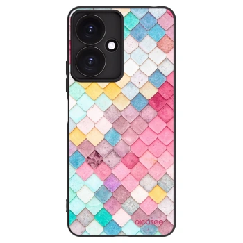 Picasee Μαύρη θήκη σιλικόνης για Xiaomi Redmi 13C 5G - Colorful roof