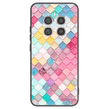 Picasee Μαύρη θήκη σιλικόνης για Realme 12 Pro 5G - Colorful roof