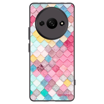 Picasee Μαύρη θήκη σιλικόνης για Xiaomi Redmi A3 - Colorful roof