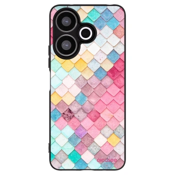 Picasee Μαύρη θήκη σιλικόνης για Xiaomi Redmi 13 4G - Colorful roof