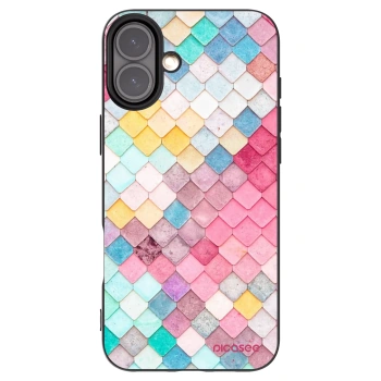 Picasee Μαύρη θήκη σιλικόνης για Apple iPhone 16 Plus - Colorful roof