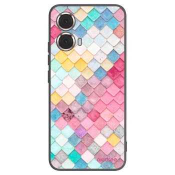 Picasee Μαύρη θήκη σιλικόνης για Motorola Moto G85 - Colorful roof