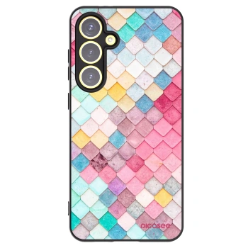 Picasee Μαύρη θήκη σιλικόνης για Samsung Galaxy S24 FE S721B - Colorful roof