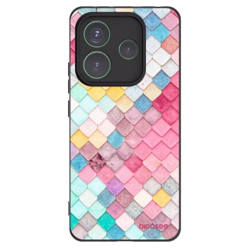 Picasee Μαύρη θήκη σιλικόνης για Xiaomi Redmi Note 14 5G - Colorful roof