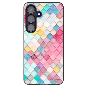 Picasee Μαύρη θήκη σιλικόνης για Samsung Galaxy S25 5G - Colorful roof