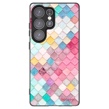 Picasee Μαύρη θήκη σιλικόνης για Samsung Galaxy S25 Ultra 5G - Colorful roof