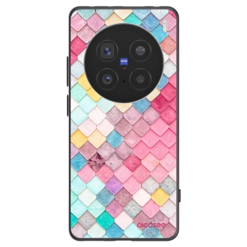 Picasee Μαύρη θήκη σιλικόνης για Vivo X200 Pro - Colorful roof