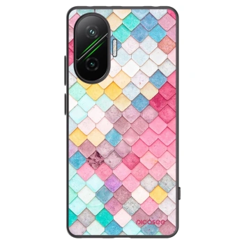 Picasee Μαύρη θήκη σιλικόνης για Xiaomi Poco F7 5G - Colorful roof