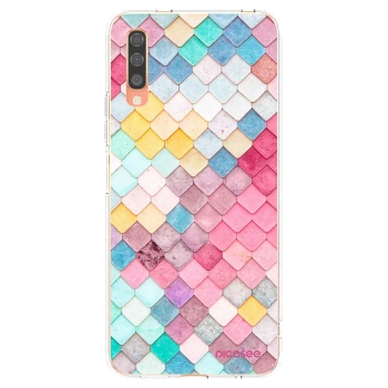Picasee διαφανής θήκη σιλικόνης Samsung Galaxy A70 A705F - Colorful roof