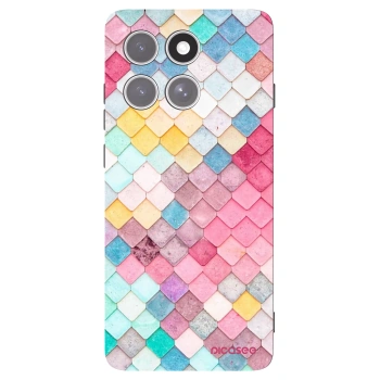 Picasee Μαύρη θήκη σιλικόνης για Motorola Edge 60 Pro - Colorful roof