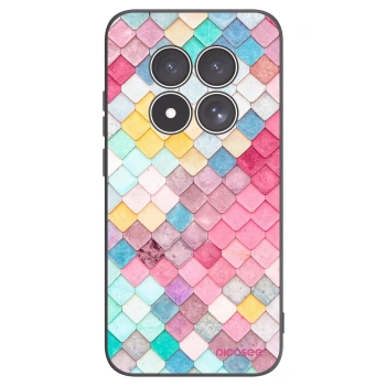 Picasee Μαύρη θήκη σιλικόνης για Xiaomi Redmi Note 15 Pro 4G - Colorful roof