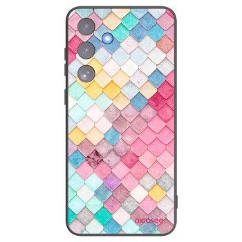 Picasee Μαύρη θήκη σιλικόνης για Samsung Galaxy S25 FE 5G - Colorful roof