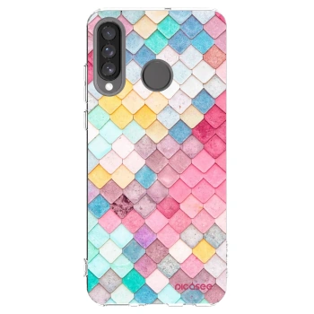 Picasee διαφανής θήκη σιλικόνης Huawei P30 Lite - Colorful roof