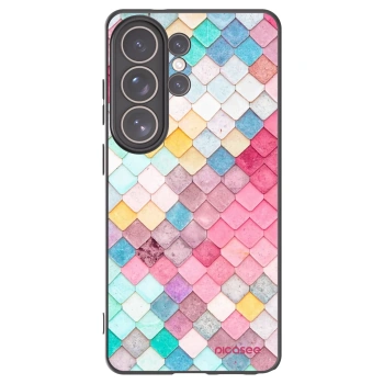 Picasee Μαύρη θήκη σιλικόνης για Samsung Galaxy S26 Ultra - Colorful roof