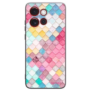Picasee Μαύρη θήκη σιλικόνης για Motorola Edge 60 Neo 5G - Colorful roof