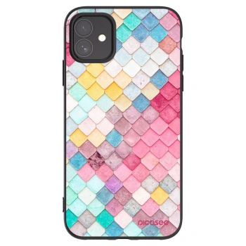 Picasee Μαύρη θήκη σιλικόνης για Apple iPhone 11 - Colorful roof
