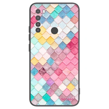 Picasee Μαύρη θήκη σιλικόνης για Xiaomi Redmi Note 8 - Colorful roof