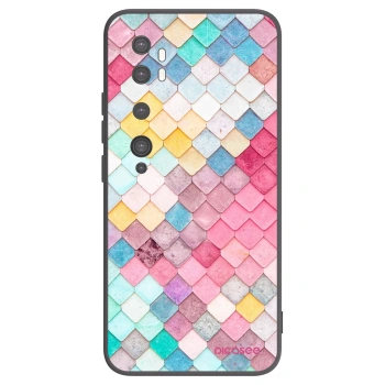 Picasee Μαύρη θήκη σιλικόνης για Xiaomi Mi Note 10 (Pro) - Colorful roof